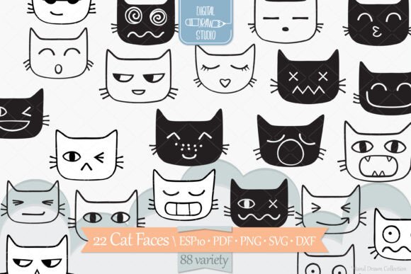 Funny Cat Faces Kawaii Feline Doodles Review