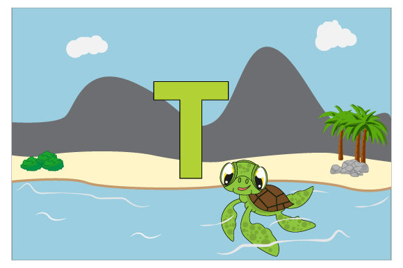 Funny Turtle with the Letter T Embroidery Review